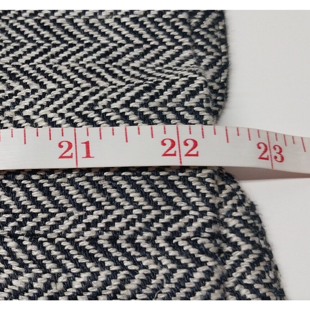 RALPH LAUREN Blazer Black Cream Herringbone Size 8 Silk Linen Blend Academia GUC - Picture 12 of 16